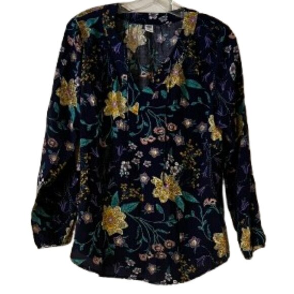 Old Navy Floral Long Sleeved Blouse - Large - Picture 3 of 5